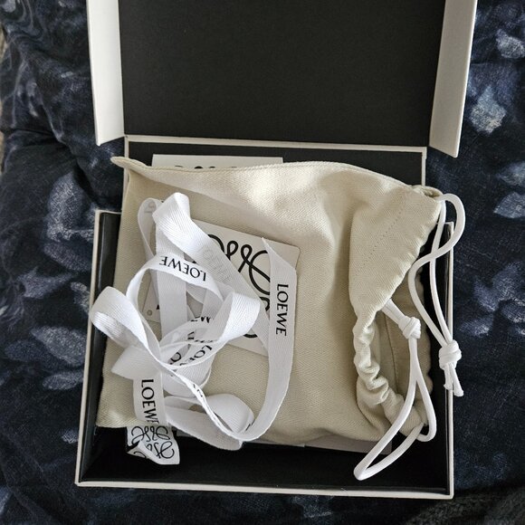 Loewe Snake Knot Charm In Classic Leather Skin Bag Charm- Green Bean/Sea Salt - Picture 10 of 10